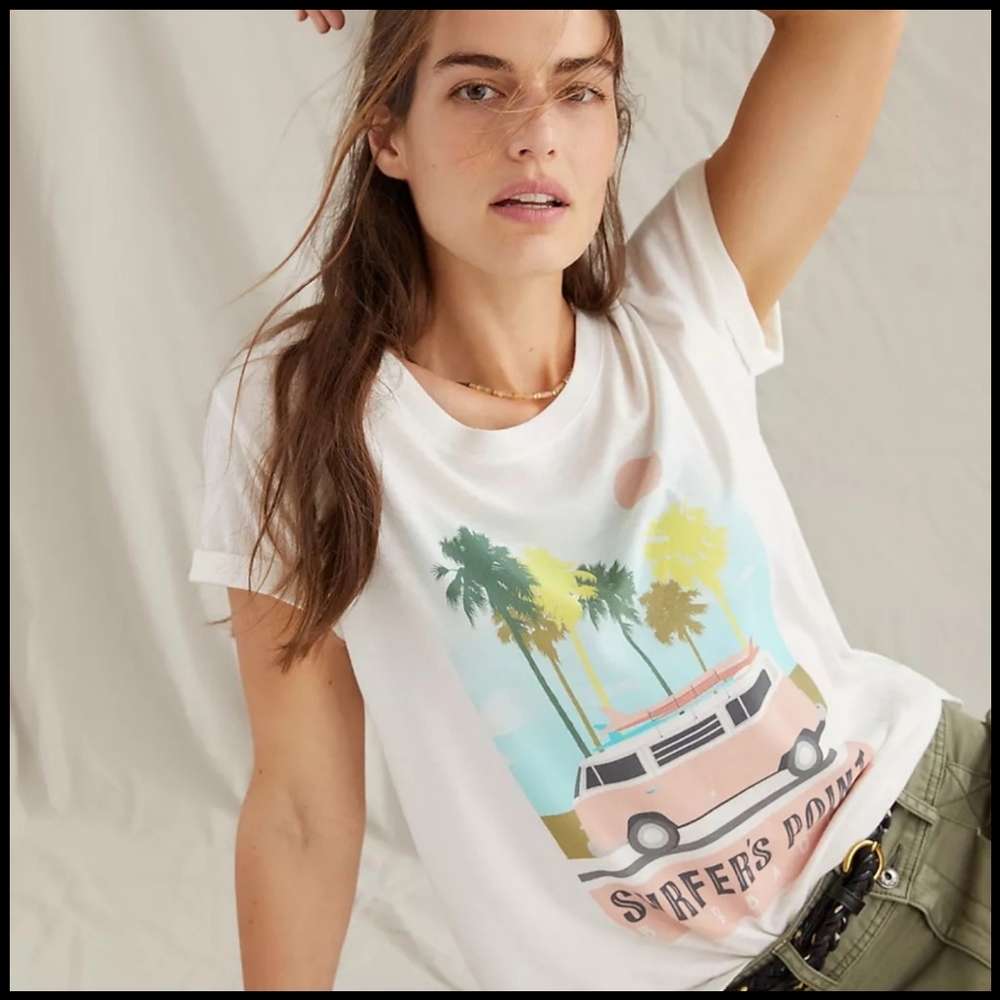 EUC Anthropologie Letluv Surfer's Point Tee